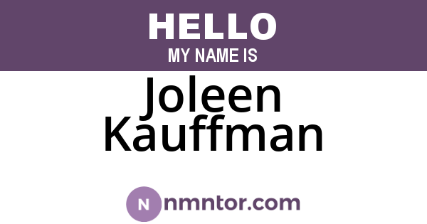 Joleen Kauffman