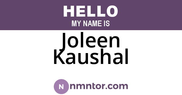 Joleen Kaushal