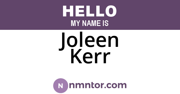 Joleen Kerr