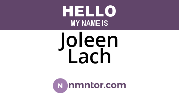 Joleen Lach