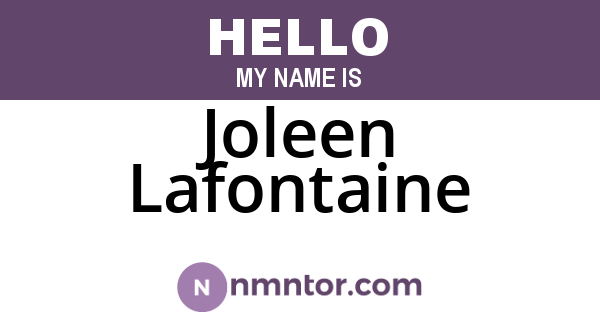 Joleen Lafontaine