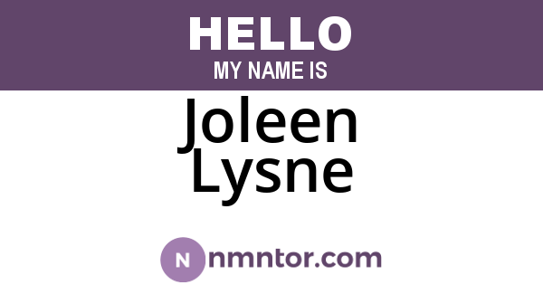 Joleen Lysne