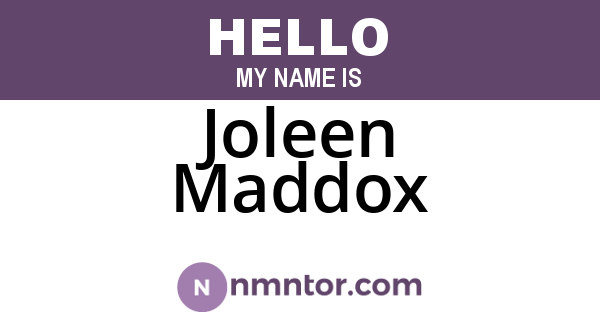 Joleen Maddox
