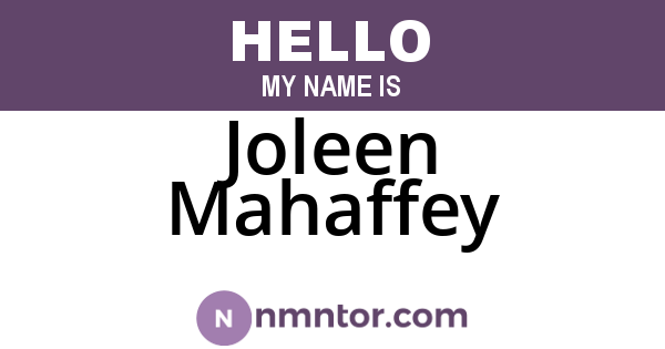 Joleen Mahaffey