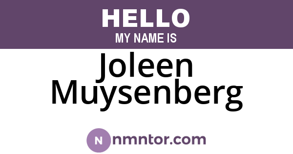 Joleen Muysenberg