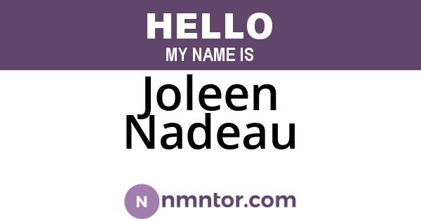 Joleen Nadeau