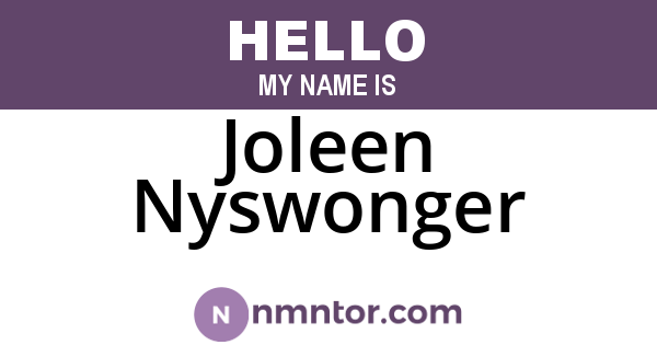 Joleen Nyswonger