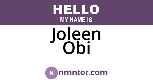 Joleen Obi