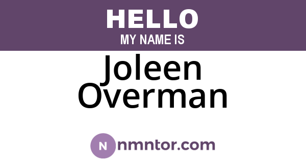Joleen Overman