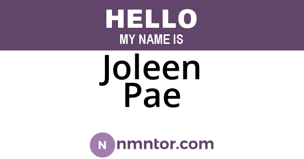 Joleen Pae