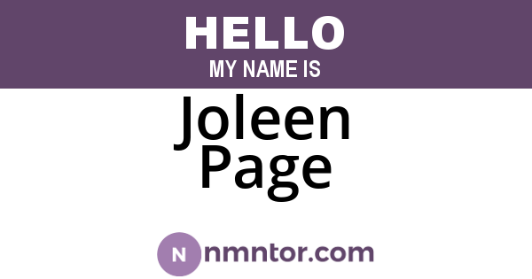 Joleen Page