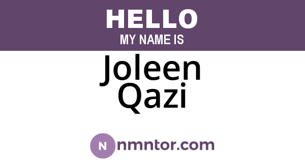 Joleen Qazi