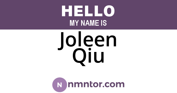 Joleen Qiu