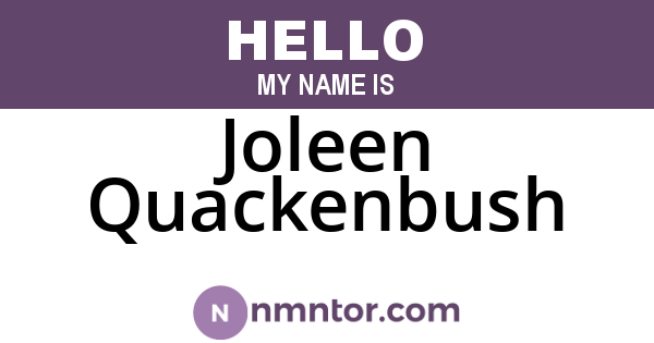 Joleen Quackenbush