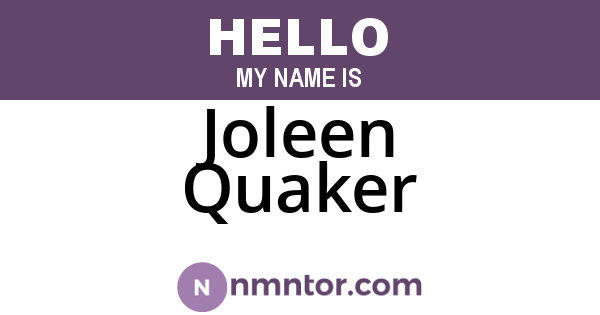 Joleen Quaker