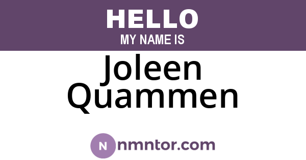 Joleen Quammen