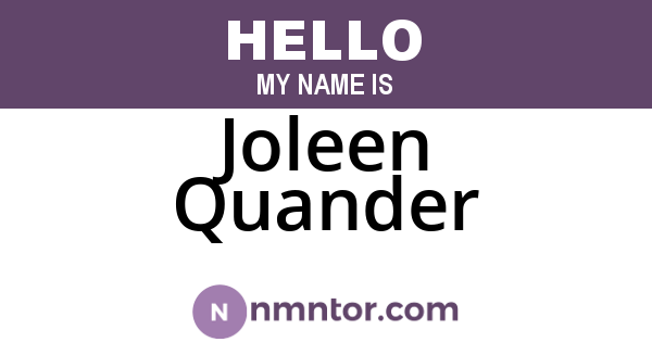 Joleen Quander