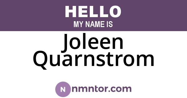 Joleen Quarnstrom