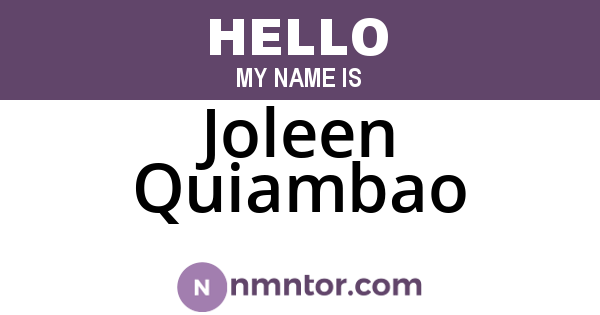 Joleen Quiambao