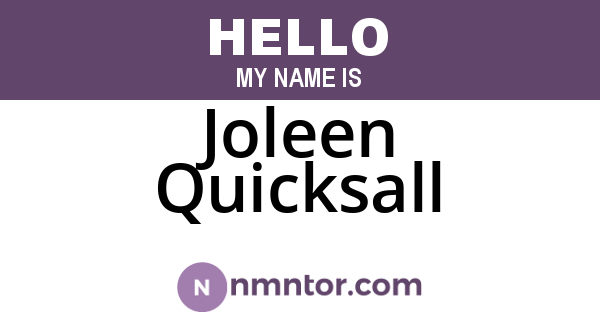 Joleen Quicksall