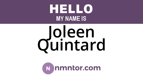 Joleen Quintard