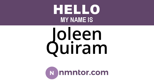 Joleen Quiram