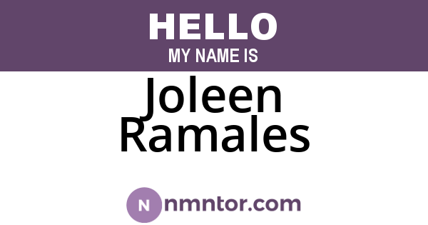 Joleen Ramales