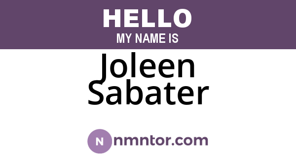 Joleen Sabater