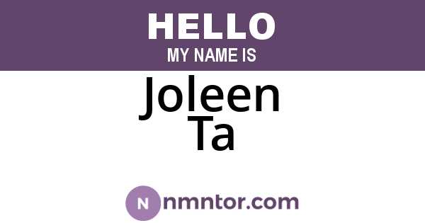 Joleen Ta