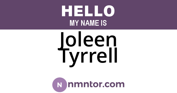 Joleen Tyrrell