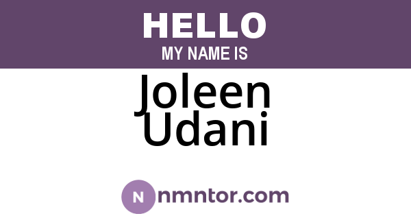 Joleen Udani