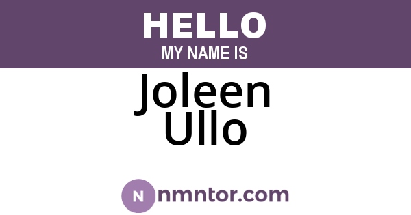 Joleen Ullo