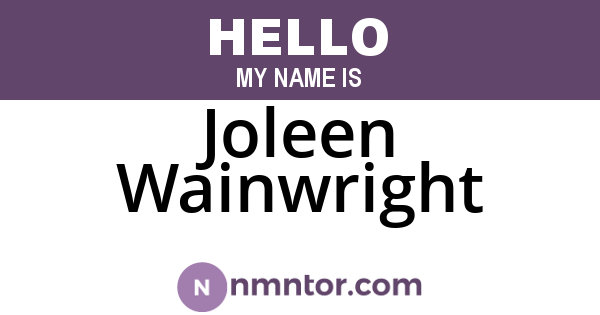Joleen Wainwright