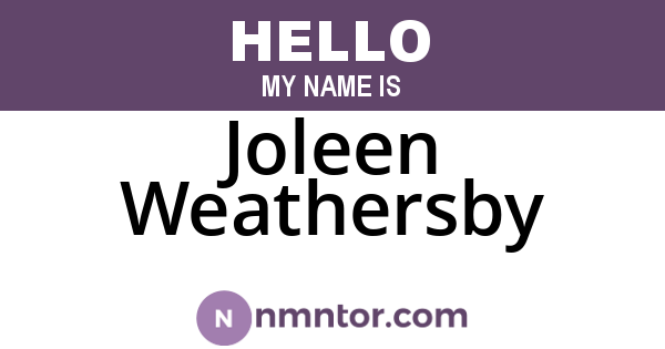 Joleen Weathersby