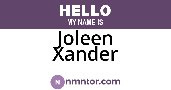 Joleen Xander