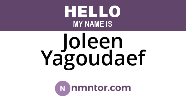Joleen Yagoudaef