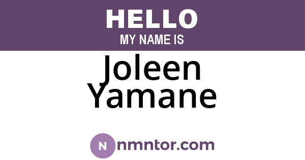 Joleen Yamane