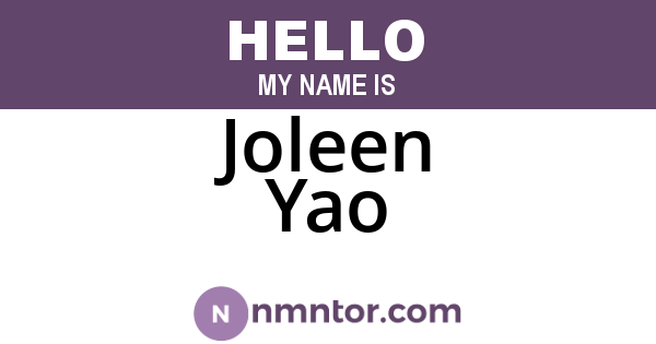 Joleen Yao