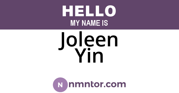 Joleen Yin