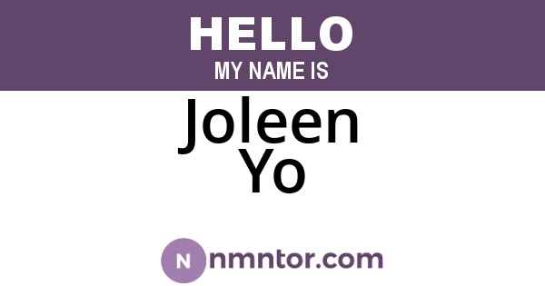 Joleen Yo
