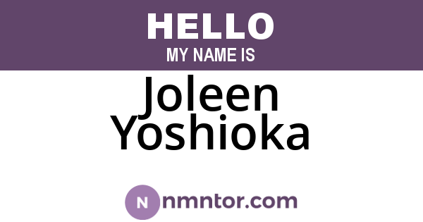 Joleen Yoshioka