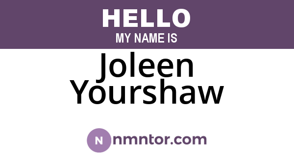 Joleen Yourshaw