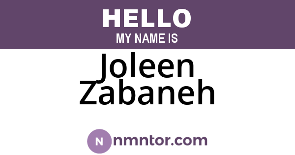 Joleen Zabaneh
