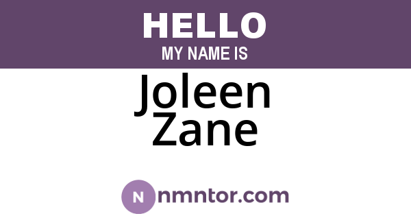 Joleen Zane