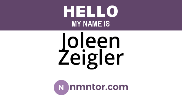 Joleen Zeigler