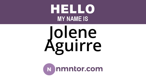 Jolene Aguirre