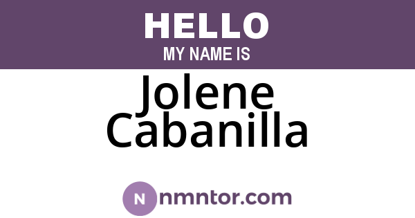 Jolene Cabanilla