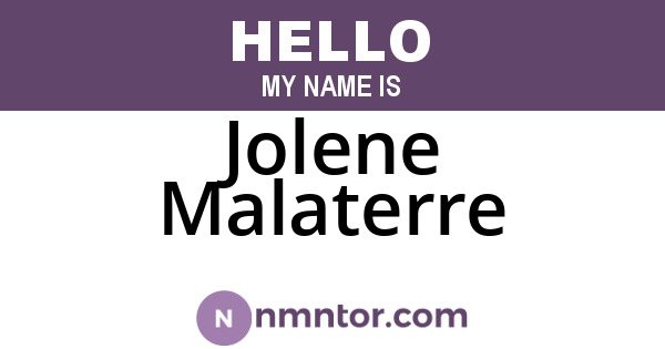 Jolene Malaterre