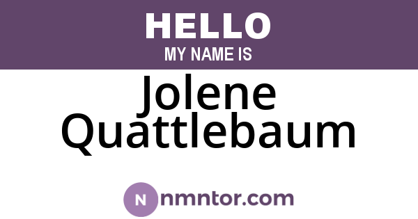 Jolene Quattlebaum