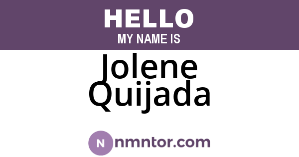 Jolene Quijada